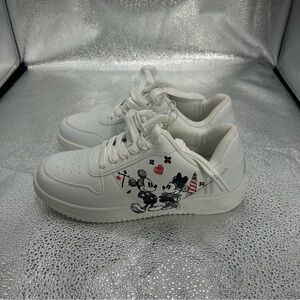 Disney White Sneakers with Cartoon Design